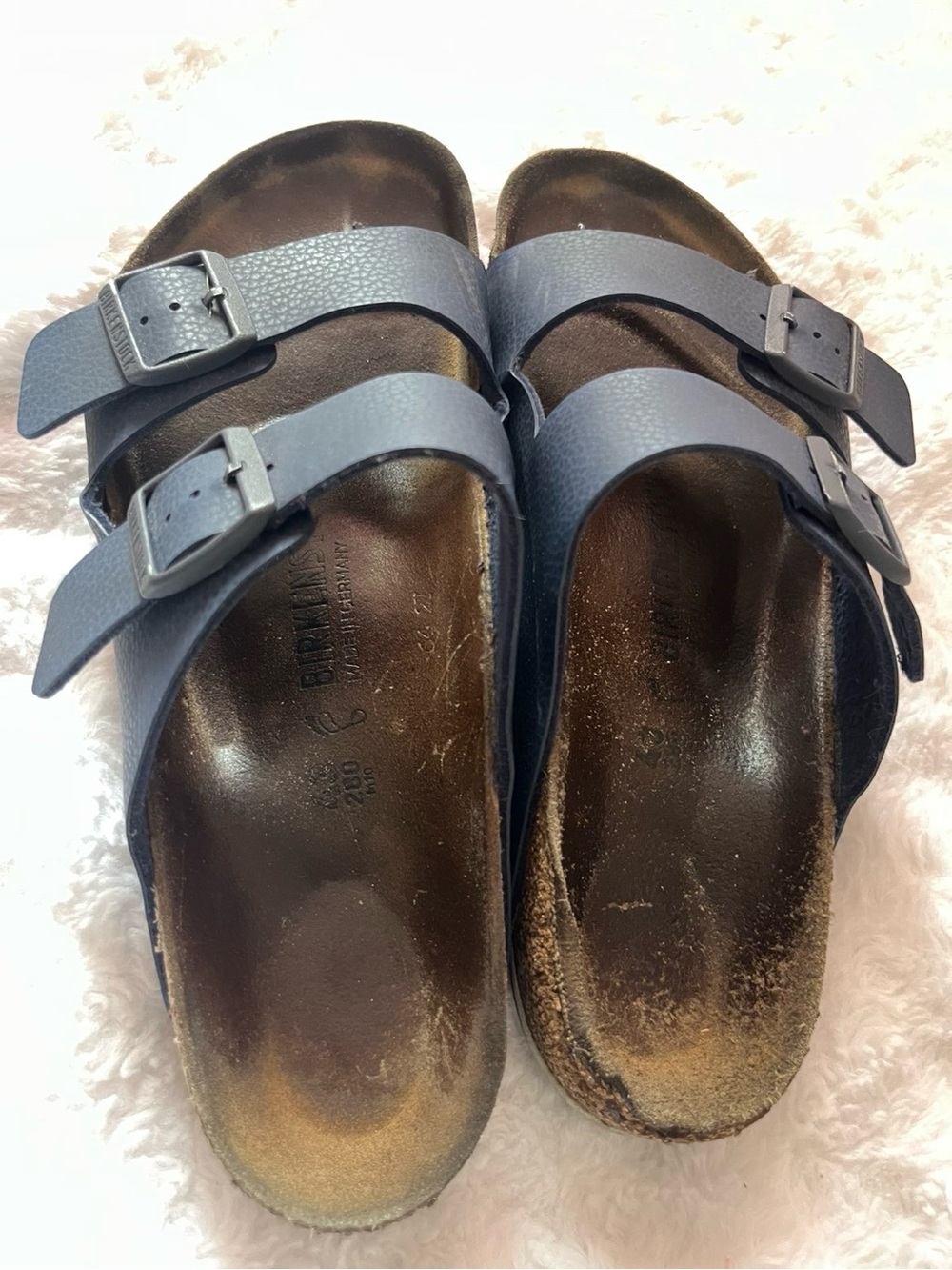 Birkenstock Arizona Two-Strap Sandals in Dark Blue